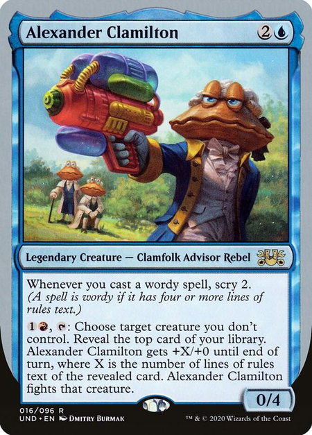 Alexander Clamilton - Unsanctioned Magic: The Gathering trading card