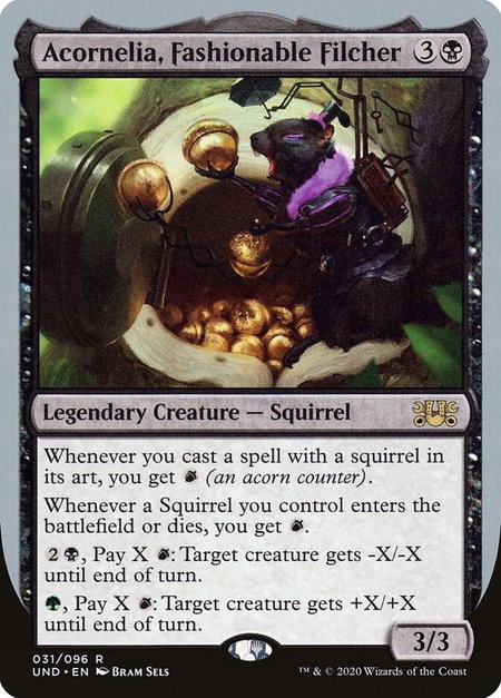 Acornelia, Fashionable Filcher - Unsanctioned Magic: The Gathering trading card