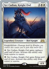 Syr Cadian, Knight Owl - Unsanctioned (UND) #15 - Rare Magic: The Gathering Trading Card