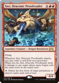 Stet, Draconic Proofreader - Unsanctioned (UND) #57 - Rare Magic: The Gathering Trading Card
