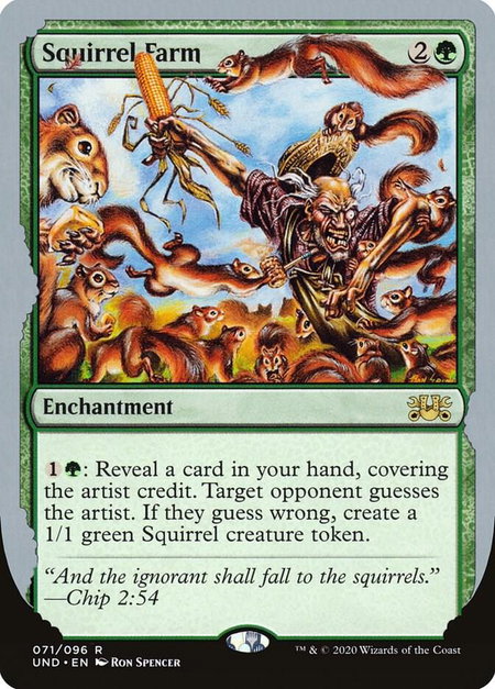 Squirrel Farm - Unsanctioned Magic: The Gathering trading card