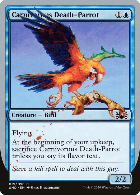 Carnivorous Death-Parrot - Unsanctioned Magic: The Gathering trading card
