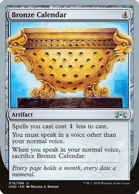 Bronze Calendar - Unsanctioned Magic: The Gathering trading card