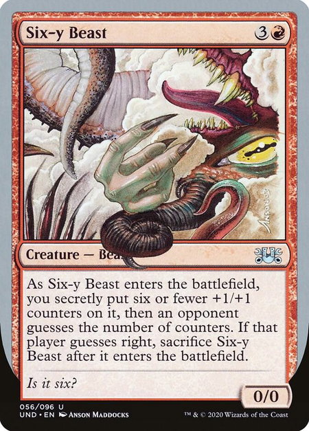 Six-y Beast - Unsanctioned Magic: The Gathering trading card