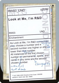 Look at Me, I'm R&D - Unsanctioned (UND) #9 - Rare Magic: The Gathering Trading Card