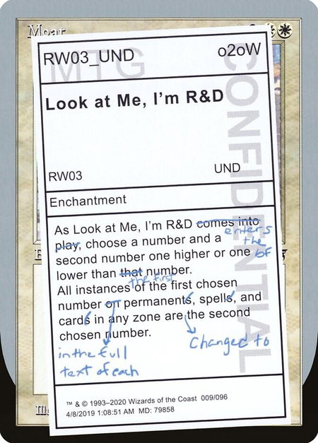 Look at Me, I'm R&D - Unsanctioned Magic: The Gathering trading card