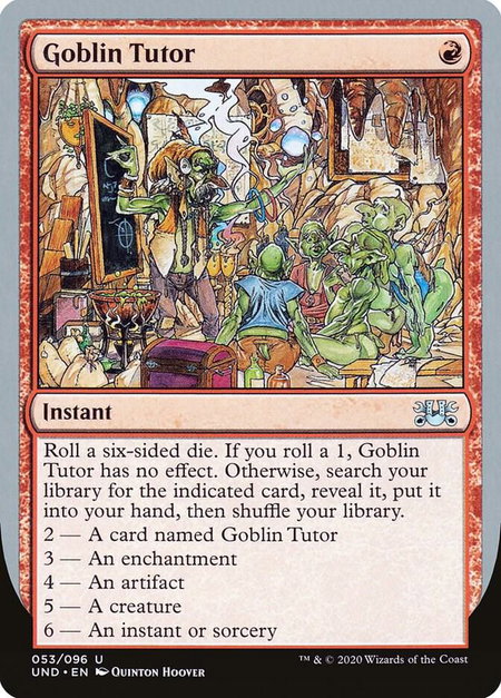 Goblin Tutor - Unsanctioned Magic: The Gathering trading card