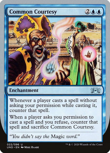 Common Courtesy - Unsanctioned Magic: The Gathering trading card