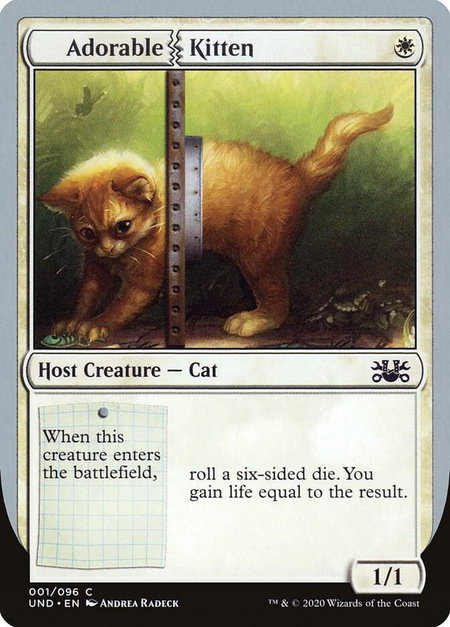 Adorable Kitten - Unsanctioned Magic: The Gathering trading card