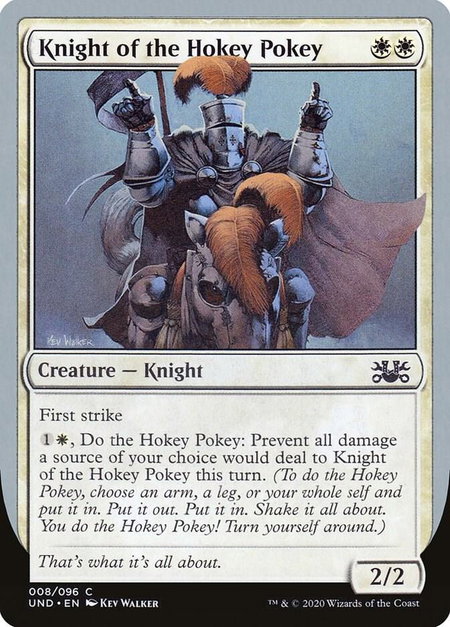 Knight of the Hokey Pokey - Unsanctioned Magic: The Gathering trading card