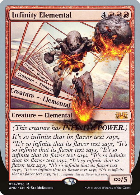 Infinity Elemental - Unsanctioned Magic: The Gathering trading card