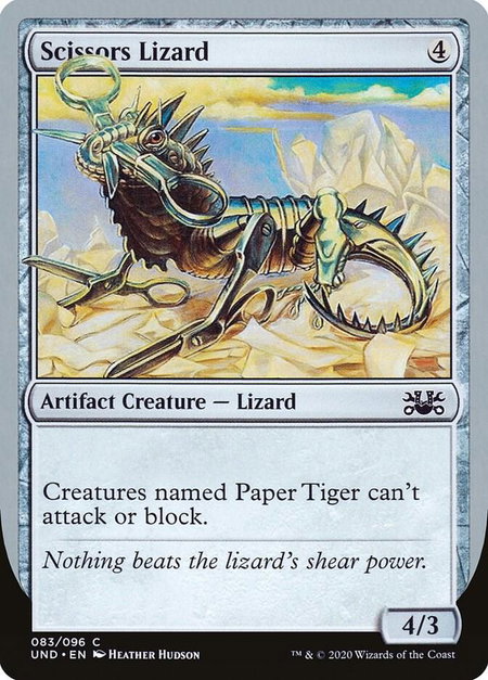 Scissors Lizard - Unsanctioned Magic: The Gathering trading card