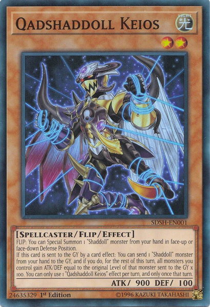 Qadshaddoll Keios trading card from Structure Deck: Shaddoll Showdown Qadshaddoll Keios - Structure Deck: Shaddoll Showdown YuGiOh trading card