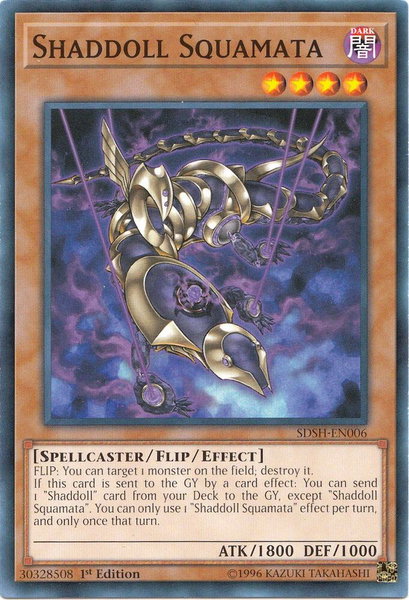 Shaddoll Squamata trading card from Structure Deck: Shaddoll Showdown Shaddoll Squamata - Structure Deck: Shaddoll Showdown YuGiOh trading card
