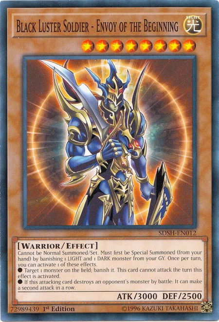 Black Luster Soldier - Envoy of the Beginning trading card from Structure Deck: Shaddoll Showdown Black Luster Soldier - Envoy of the Beginning - Structure Deck: Shaddoll Showdown YuGiOh trading card