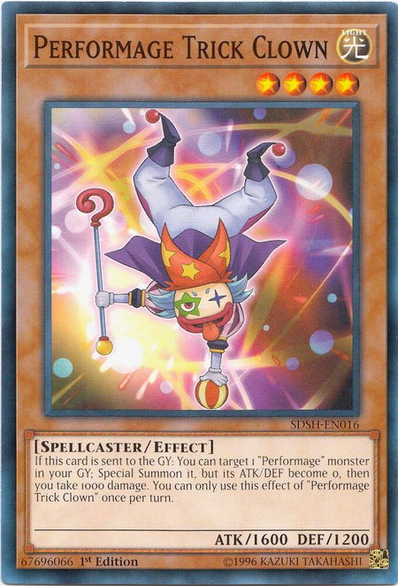 Performage Trick Clown trading card from Structure Deck: Shaddoll Showdown Performage Trick Clown - Structure Deck: Shaddoll Showdown YuGiOh trading card