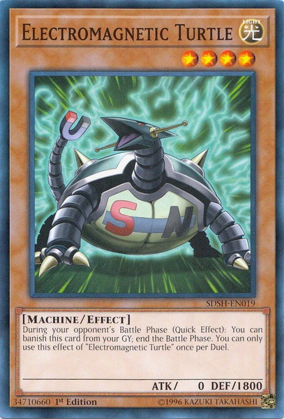 Electromagnetic Turtle trading card from Structure Deck: Shaddoll Showdown Electromagnetic Turtle - Structure Deck: Shaddoll Showdown YuGiOh trading card