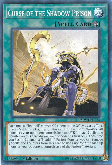 Curse of the Shadow Prison trading card from Structure Deck: Shaddoll Showdown Curse of the Shadow Prison - Structure Deck: Shaddoll Showdown YuGiOh trading card