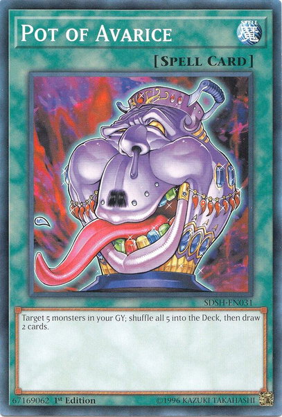 Pot of Avarice trading card from Structure Deck: Shaddoll Showdown Pot of Avarice - Structure Deck: Shaddoll Showdown YuGiOh trading card