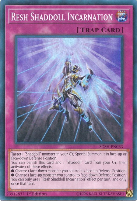 Resh Shaddoll Incarnation trading card from Structure Deck: Shaddoll Showdown Resh Shaddoll Incarnation - Structure Deck: Shaddoll Showdown YuGiOh trading card