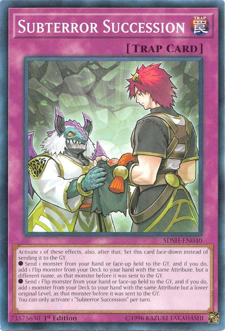 Subterror Succession - Structure Deck: Shaddoll Showdown YuGiOh trading card