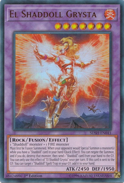 El Shaddoll Grysta trading card from Structure Deck: Shaddoll Showdown El Shaddoll Grysta - Structure Deck: Shaddoll Showdown YuGiOh trading card