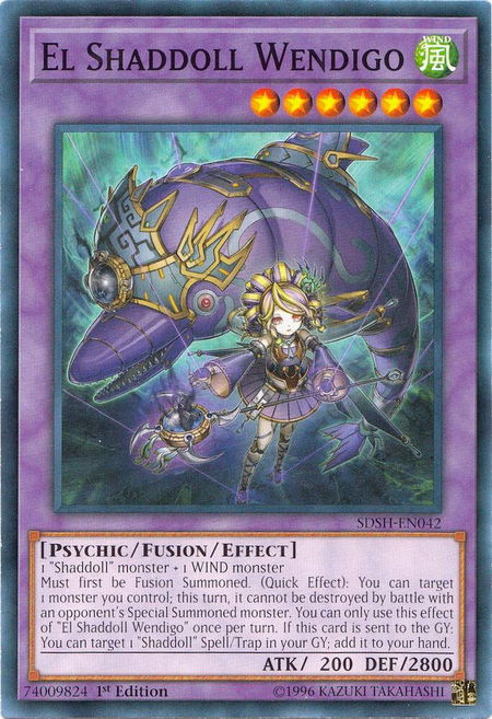 El Shaddoll Wendigo - Structure Deck: Shaddoll Showdown YuGiOh trading card