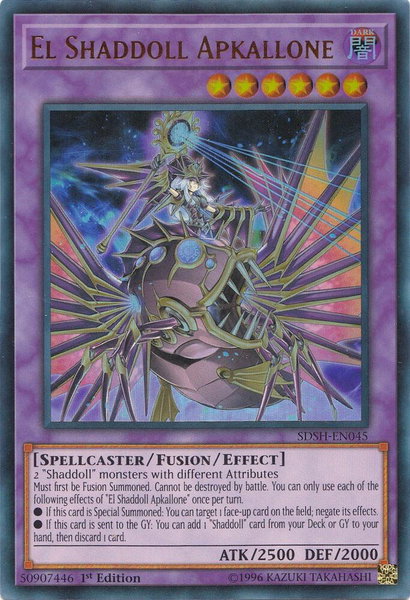 El Shaddoll Apkallone trading card from Structure Deck: Shaddoll Showdown El Shaddoll Apkallone - Structure Deck: Shaddoll Showdown YuGiOh trading card