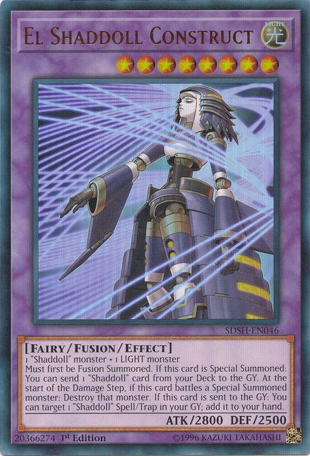 El Shaddoll Construct trading card from Structure Deck: Shaddoll Showdown El Shaddoll Construct - Structure Deck: Shaddoll Showdown YuGiOh trading card