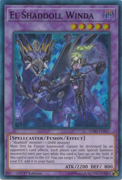 El Shaddoll Winda trading card from Structure Deck: Shaddoll Showdown El Shaddoll Winda - Structure Deck: Shaddoll Showdown YuGiOh trading card