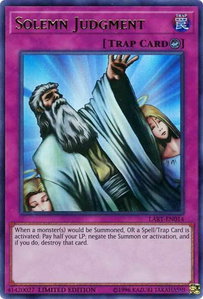 Solemn Judgment - The Lost Art Promotion (LART) #LART-EN014 - Ultra Rare YuGiOh Trading Card