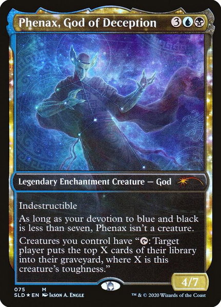 Phenax, God of Deception trading card from Secret Lair Drop Series Phenax, God of Deception - Secret Lair Drop Series Magic: The Gathering trading card