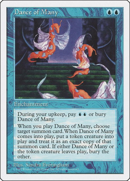 Dance of Many trading card from Fifth Edition Dance of Many - Fifth Edition Magic: The Gathering trading card
