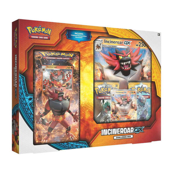 Incineroar GX Challenge Box trading card from SM Base Set Incineroar GX Challenge Box - SM Base Set Pokémon trading card
