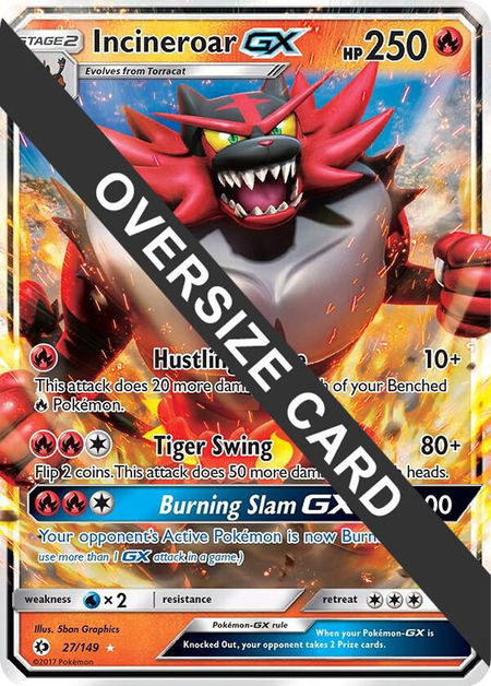 Incineroar GX - 27/149 - Jumbo Cards Pokémon trading card
