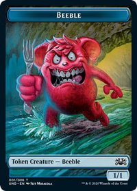 Beeble // Dragon Double-sided Token - Unsanctioned (UND) #null - Token Magic: The Gathering Trading Card