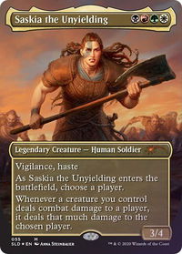 Saskia the Unyielding - Secret Lair Drop Series (SLD) #55 - Mythic Magic: The Gathering Trading Card