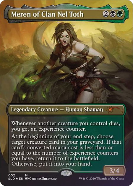 Meren of Clan Nel Toth trading card from Secret Lair Drop Series Meren of Clan Nel Toth - Secret Lair Drop Series Magic: The Gathering trading card