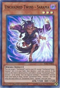 Unchained Twins - Sarama - Ignition Assault (IGAS) #IGAS-ENSE4 - Super Rare YuGiOh Trading Card