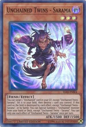 Unchained Twins - Sarama - Ignition Assault YuGiOh trading card