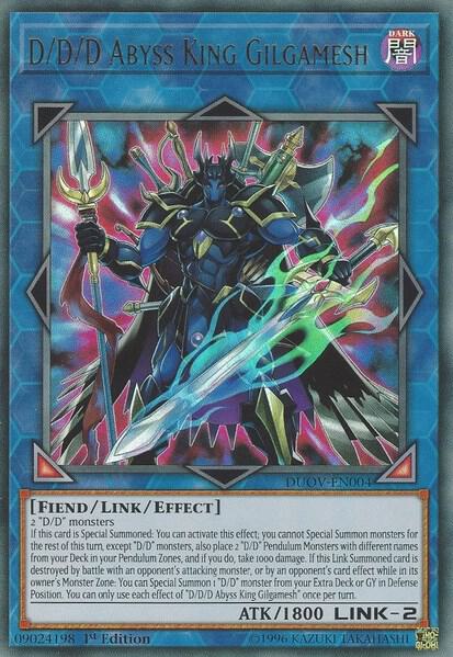 D/D/D Abyss King Gilgamesh trading card from Duel Overload D/D/D Abyss King Gilgamesh - Duel Overload YuGiOh trading card