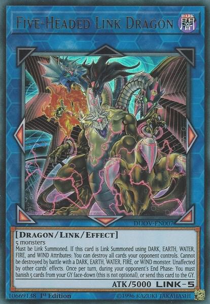 Five-Headed Link Dragon trading card from Duel Overload Five-Headed Link Dragon - Duel Overload YuGiOh trading card