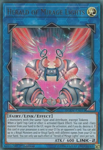 Herald of Mirage Lights trading card from Duel Overload Herald of Mirage Lights - Duel Overload YuGiOh trading card