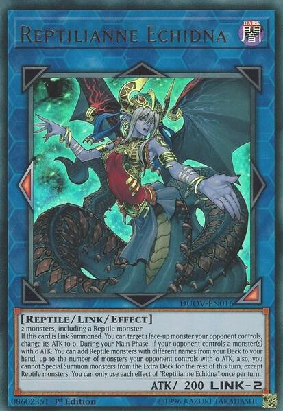 Reptilianne Echidna - Duel Overload YuGiOh trading card