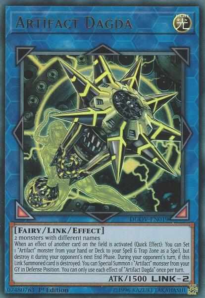 Artifact Dagda trading card from Duel Overload Artifact Dagda - Duel Overload YuGiOh trading card