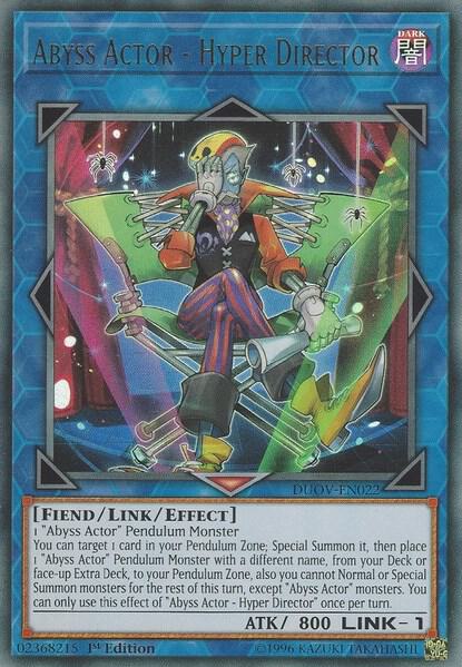 Abyss Actor - Hyper Director trading card from Duel Overload Abyss Actor - Hyper Director - Duel Overload YuGiOh trading card