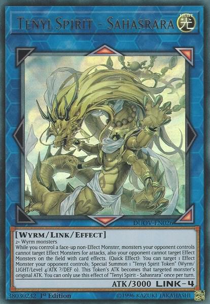 Tenyi Spirit - Sahasrara - Duel Overload YuGiOh trading card