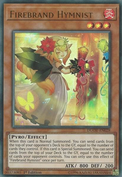 Firebrand Hymnist - Duel Overload YuGiOh trading card