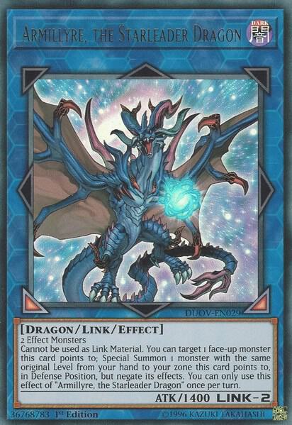 Armillyre, the Starleader Dragon trading card from Duel Overload Armillyre, the Starleader Dragon - Duel Overload YuGiOh trading card
