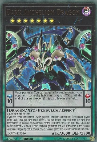 Dark Anthelion Dragon - Duel Overload YuGiOh trading card